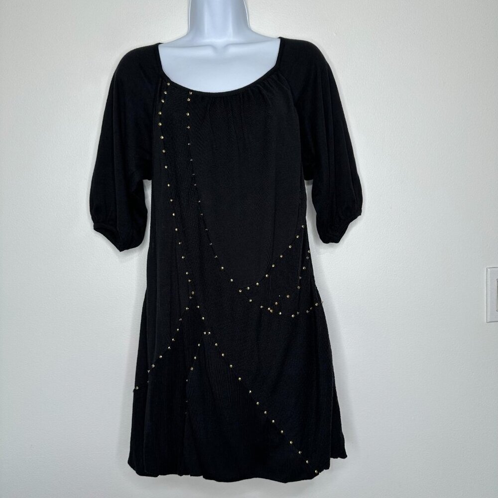 Coven Brasil Black Studded Mini‎ Dress XS Bubble Hem
